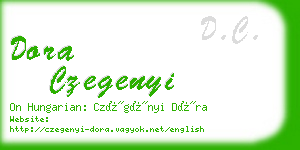 dora czegenyi business card